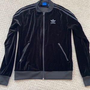 Adidas velour tracksuit